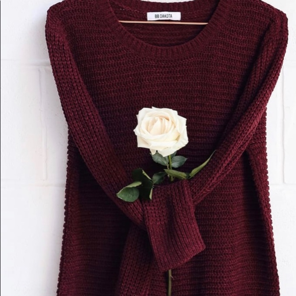 BB Dakota Briegh Plum Purple Knit Sweater - Picture 5 of 7